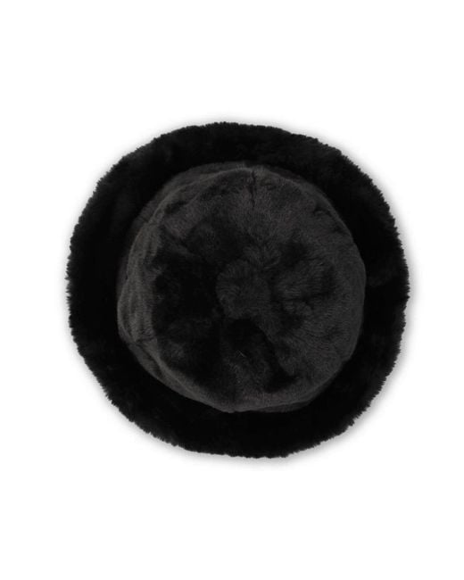 Kangol Black Faux Fur Bucket Hat for men