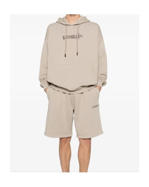 Off-White c/o Virgil Abloh Natural Long-Sleeved Hooded Sweatshirt for men