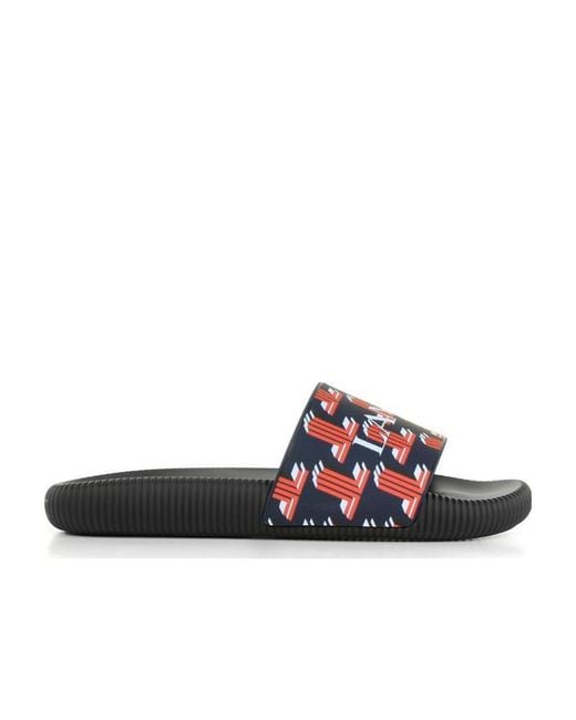 Lanvin Multicolor 3D Jl Motif Printed Flat Slides
