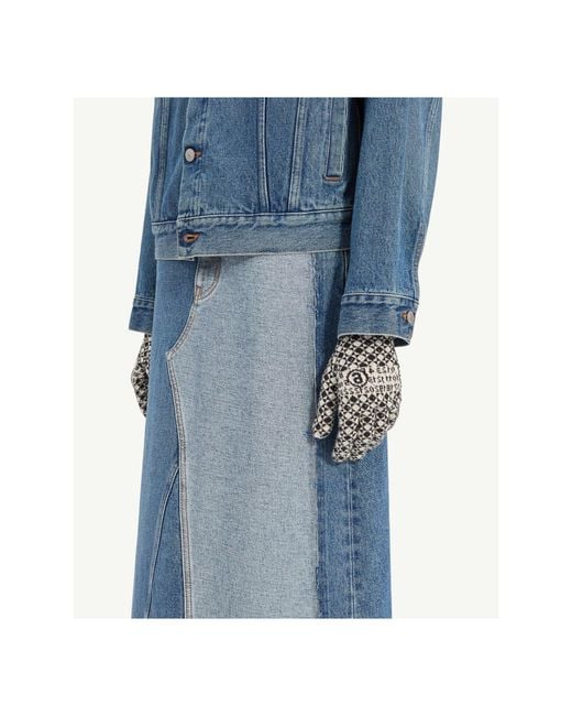 MM6 by Maison Margiela White Cotton Gloves