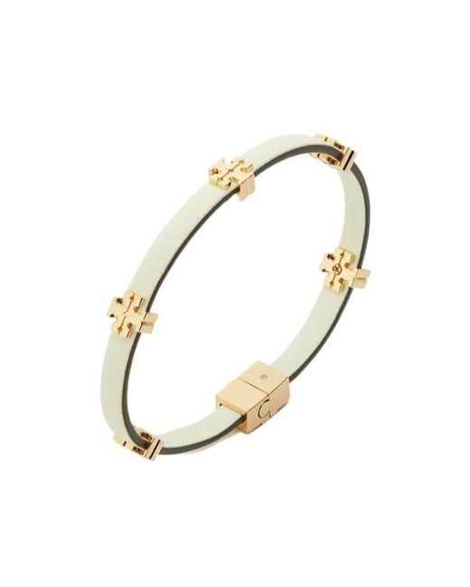 Tory Burch White Eleanor Bio Bracelet