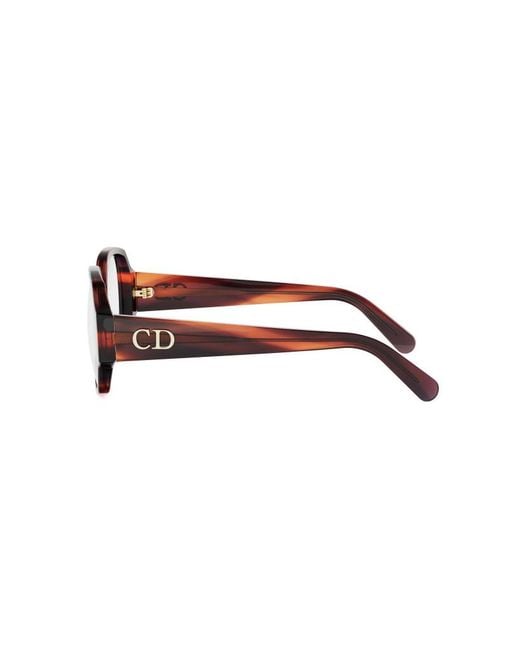 Dior Metallic Eyewear Square Frame Glasses