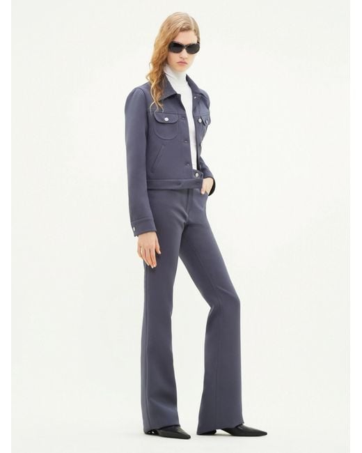 Courreges Blue Twill Casual Trousers