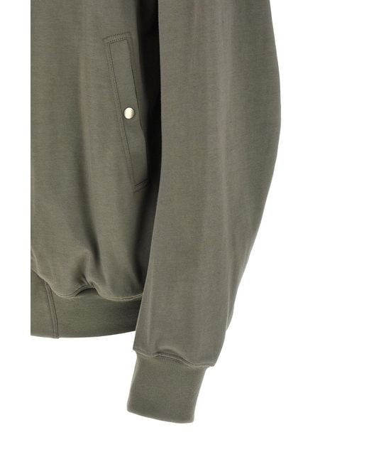 Rick Owens Green Hollywood Flight Zip Sweatshirt for men