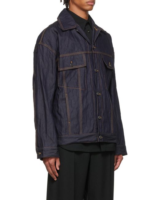 Bottega Veneta Blue Buttoned Denim Jacket for men