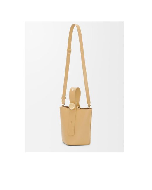 Loewe White Pebble Mini Bucket Bag