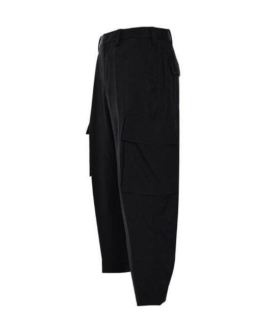 Neil Barrett Black Fireman Cargo Trousers for men