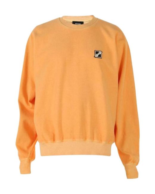 we11done Orange Logo Details Sweater for men