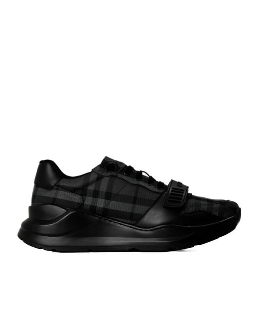 Burberry Black Classic Checkpattern Sneakers for men