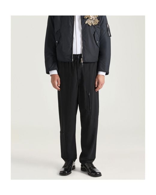 Givenchy Black Zip Detailed Pants for men