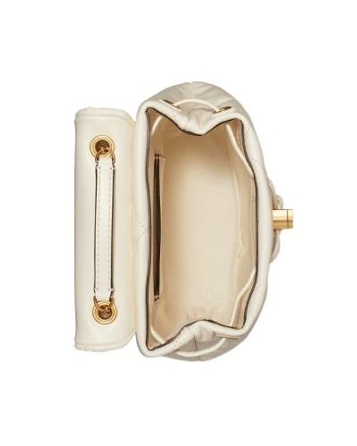 Tory Burch White Kira Logo Plaque Mini Backpack