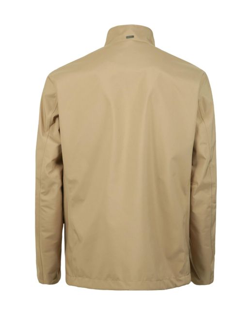 Herno Natural High Neck Utility Jacket for men