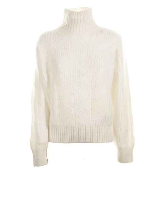 Eleventy White Long Sleeve Sweater