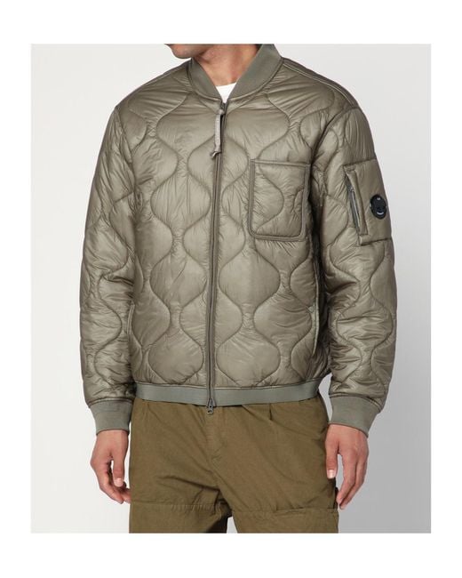 C P Company Green Quilted Medium Jacket for men