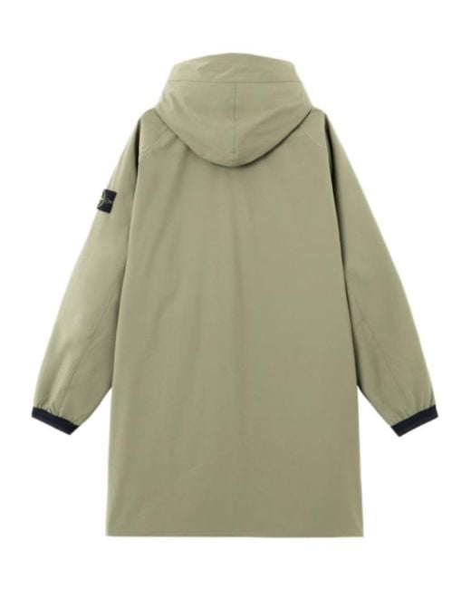 Stone Island Green Zipped Hooded Parka for men