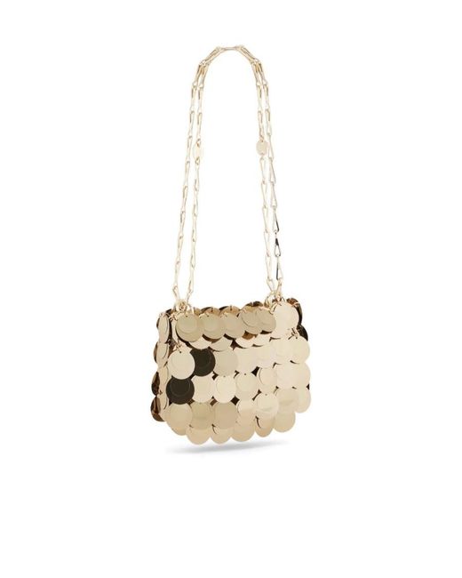Rabanne White Mini Sparkle Shoulder Bag