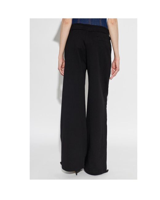 Versace Jeans Black Couture Logo Wide-Leg Joggers