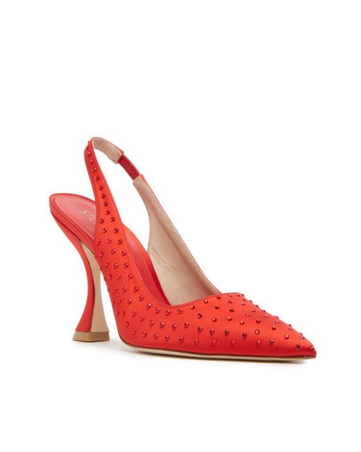 Stuart Weitzman Red Say Rhinestone Pumps