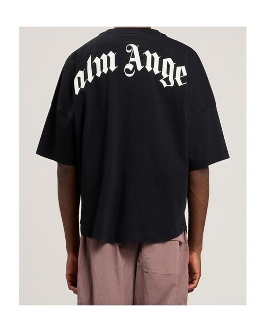 Palm Angels Black Classic Logo Over Tee for men