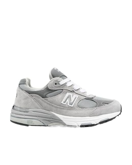 New Balance White 993 Lace-Up Sneakers