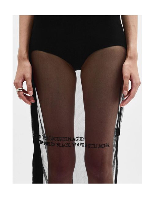 Ann Demeulemeester Black Seda Till The End Semi-Sheer Mesh Maxi Dress