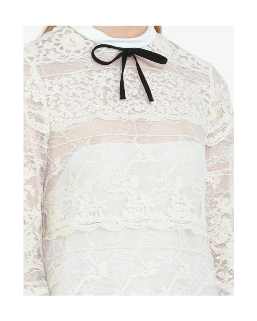 N°21 White Lace-Bow Maxi Dress