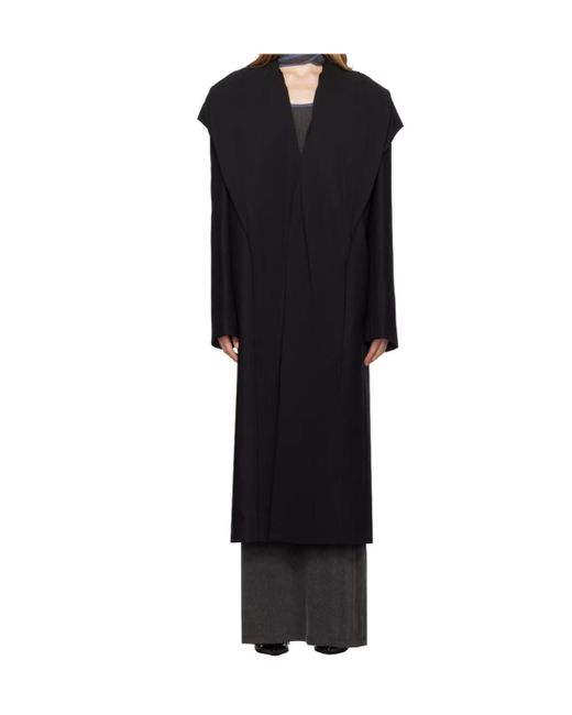 Y. Project Draped-Detail Coat in Black | Lyst UK