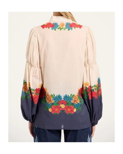 LaDoubleJ White Floral Placée Blouse
