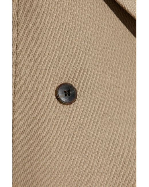 By Malene Birger Natural Ramo Double-Breasted Blazer