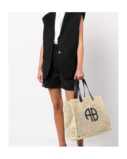 Anine Bing Natural Large Rio Woven Tote Bag