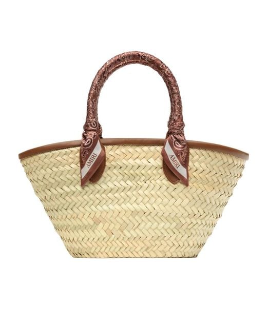 Amiri Metallic Ma Raffia Tote Bag