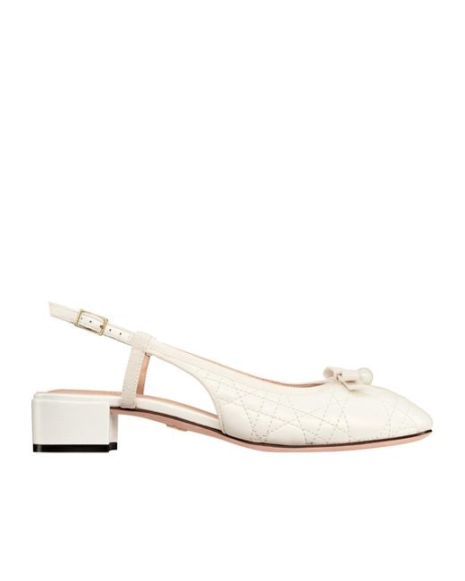 Dior Natural Christian Ballet Slingback Pumps