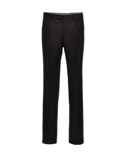 Tagliatore Black Double-Breasted Two-Piece Suit Set for men