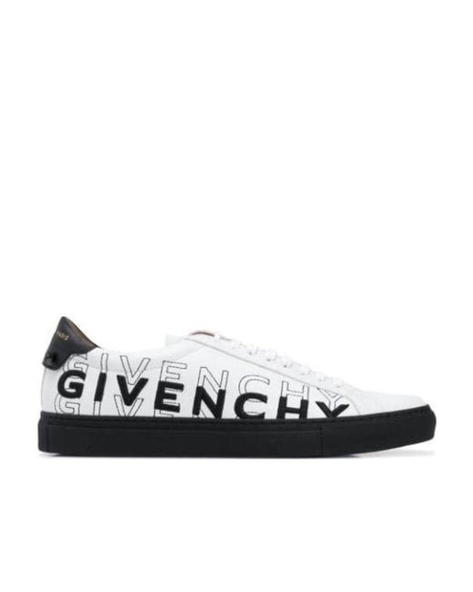 Givenchy White Embroidered Logo Sneakers for men