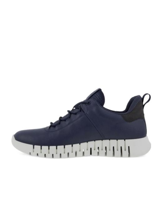 Ecco Blue Laced Sneakers for men