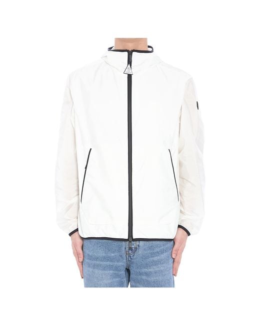Moncler White Granier Zip-Up Hooded Jacket for men