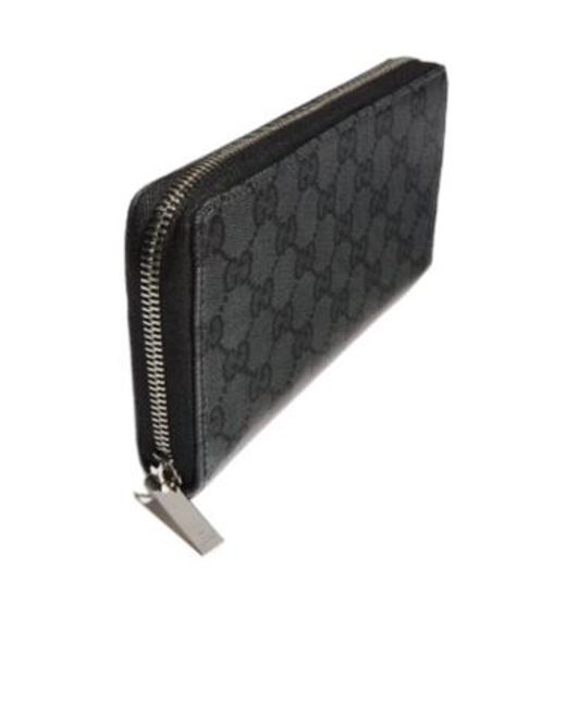 Gucci Gray Gg Zip-Around Wallet for men