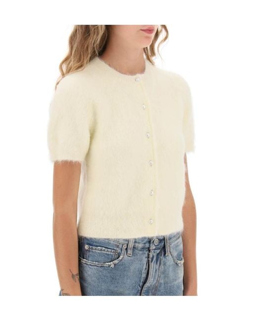 Maison Margiela Natural Button-Up Knitted Top