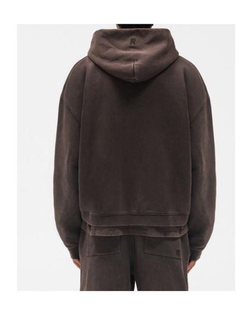 Represent Gray Initial Boxy Zip Through Hoodie for men