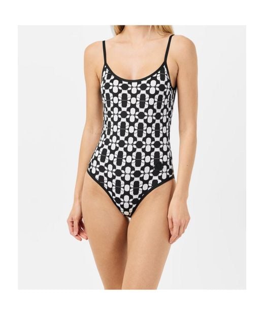 Moncler Black Backless Swimsuit
