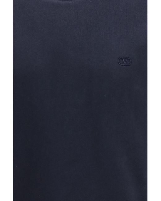 Valentino Blue Vlgoo Embroidered Crewneck Sweatshirt for men