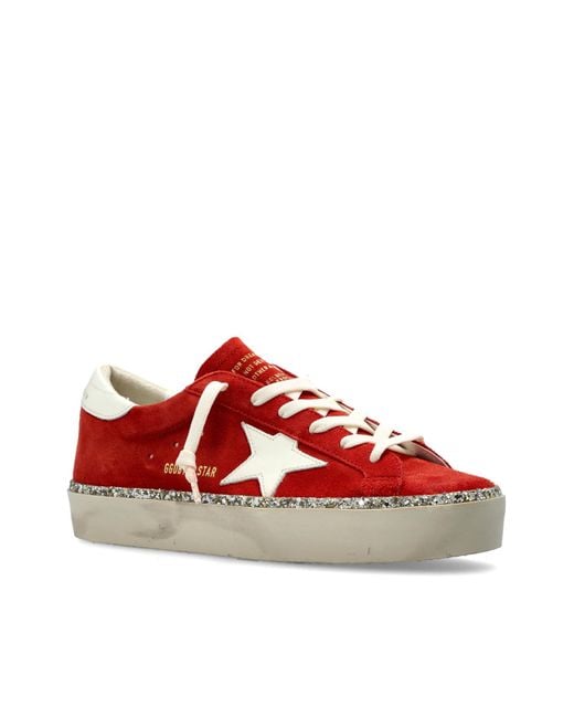 Golden Goose Deluxe Brand Red Hi Star Lace-Up Sneakers