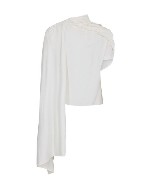 Magda Butrym White Adjustable Wrap Top