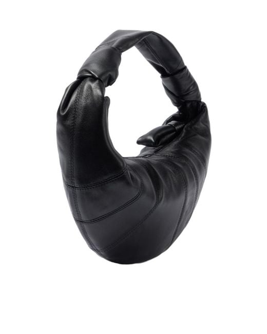 Lemaire Black Fortune Croissant Mini Leather Shoulder Bag
