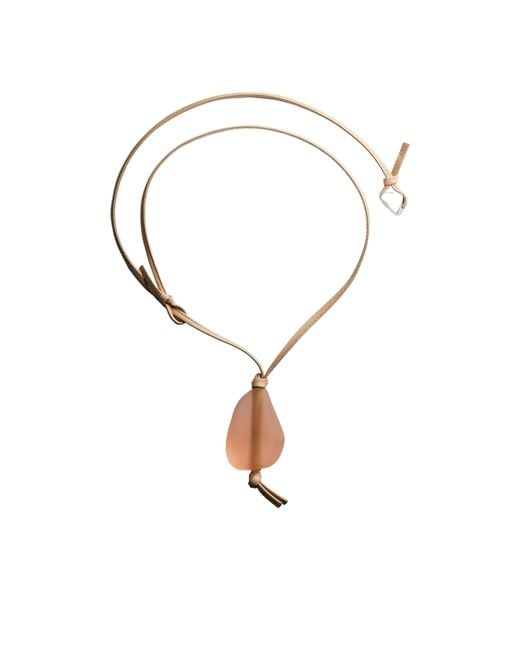 Bottega Veneta White Prisma Necklace