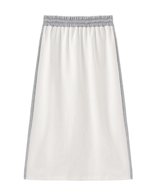 Marissa Chiara White Elastic Waist Skirt