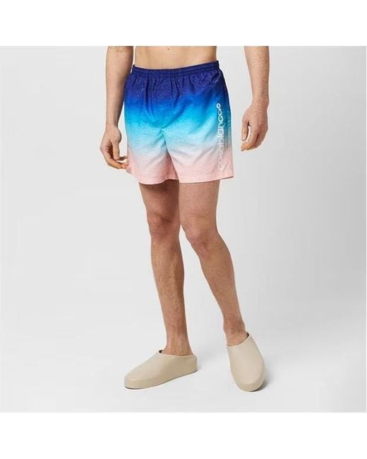 Casablanca Blue Lettering Logo Swim Shorts for men