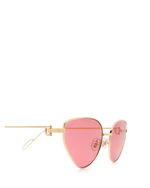 Cartier Pink Première De Cat-Eye Frame Sunglasses