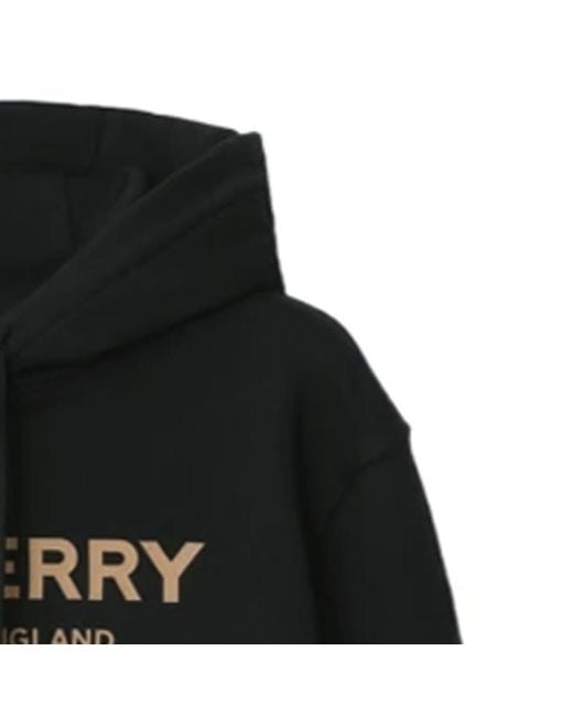 Burberry Black Logo Cotton Hoodie
