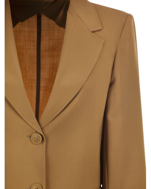 Max Mara Brown Studio Mstassenzi Single-Breasted Jacket